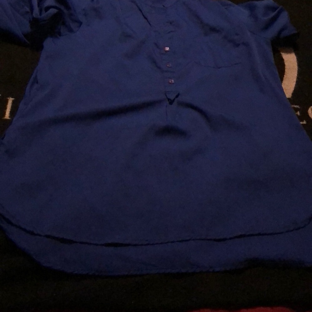 Button v neck blouse